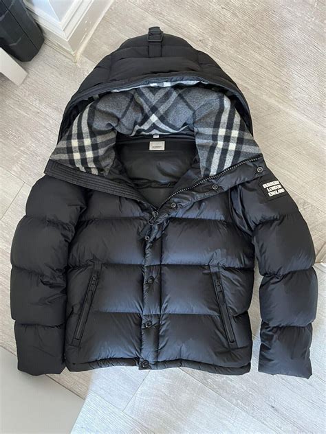 vtg burberry puffer packable jacket|burberry cashmere jacket.